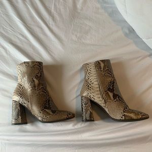 Bamboo Snakeskin Booties